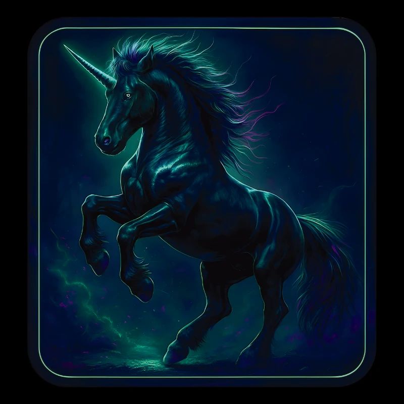 Dark mystical unicorn