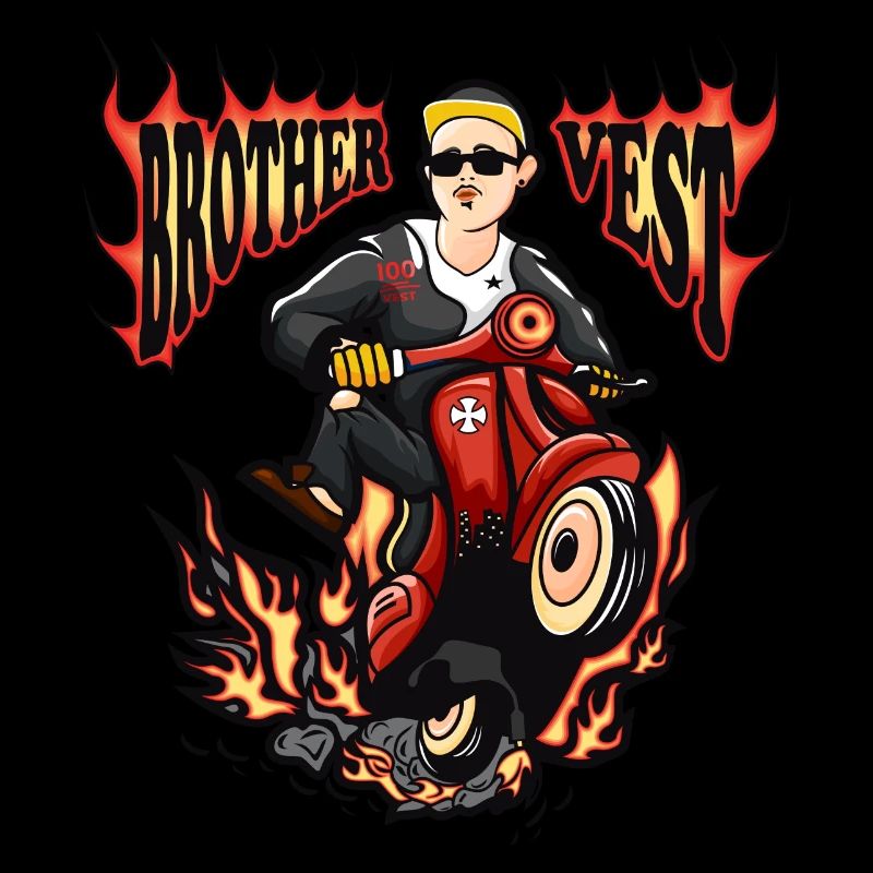 Moped Mofafahrer