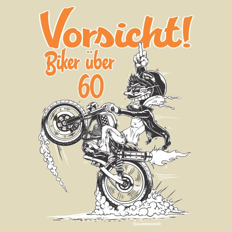 Tees Paradise Biker ueber 60 Biker Geschenk Shirt