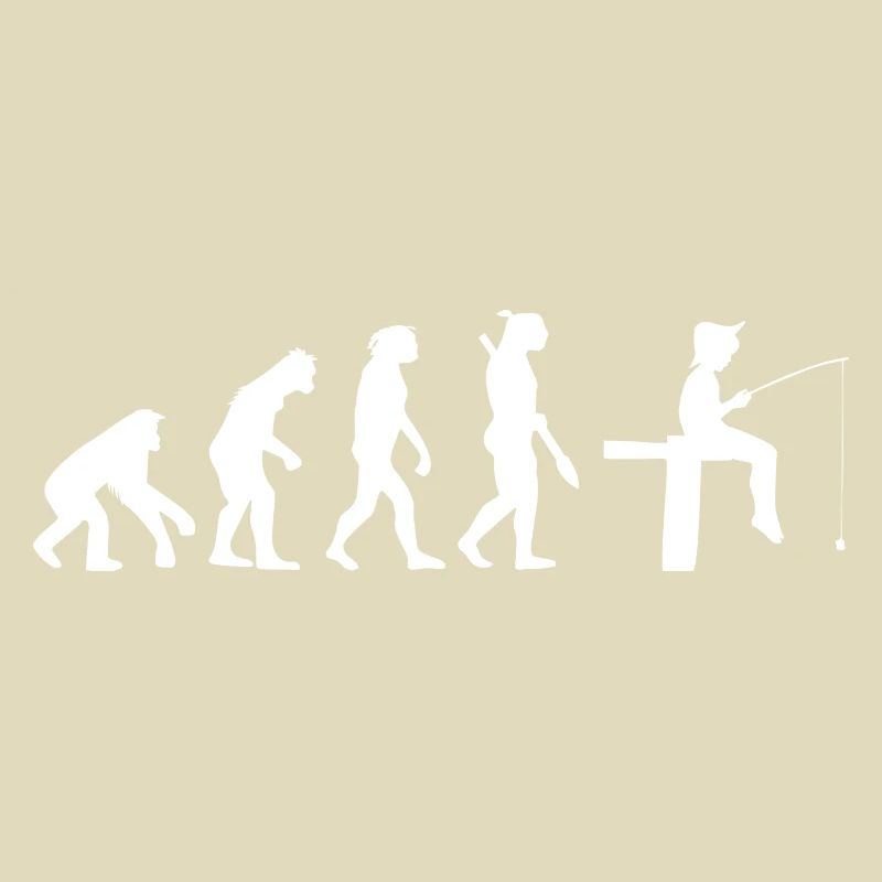 Angeln Kind Evolution Geschenk