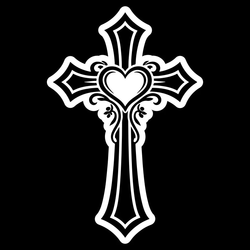 Kreuz Herz Symbol Glaube