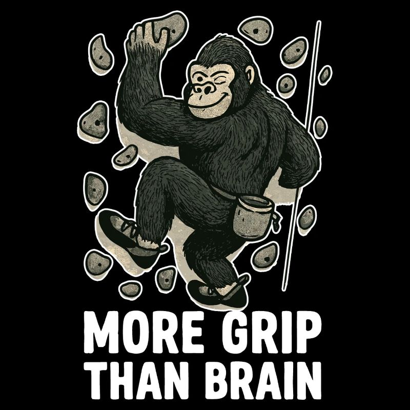 More Grip Than Brain – Gorilla bouldering