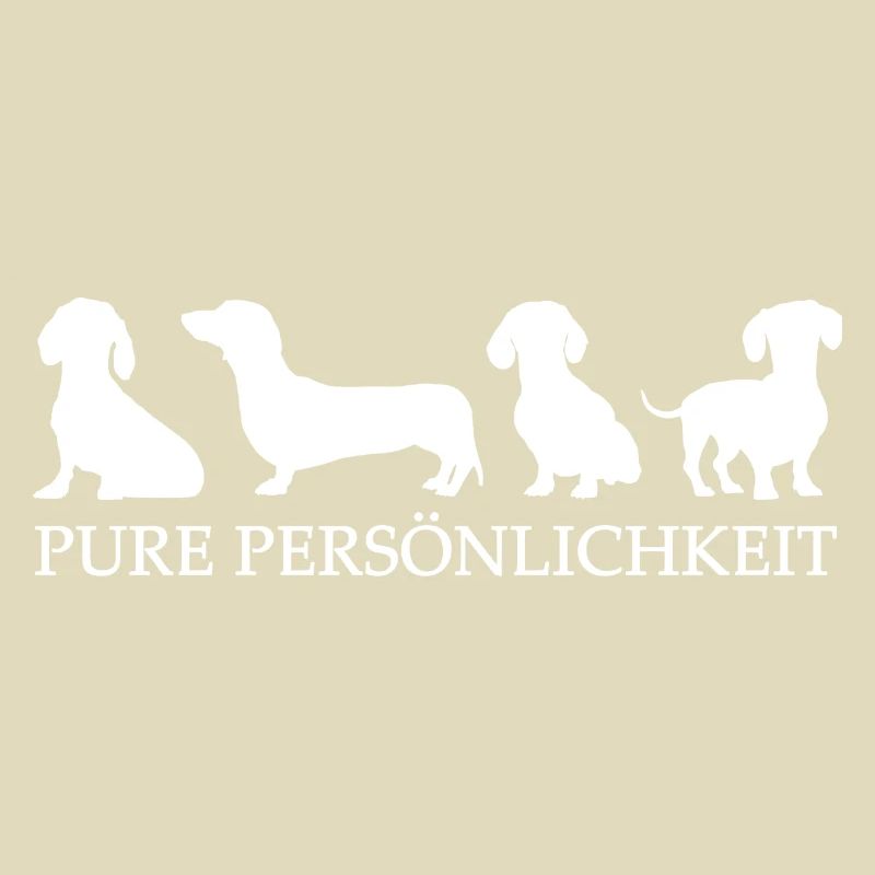 Silhouettes de teckels avec dicton de teckel