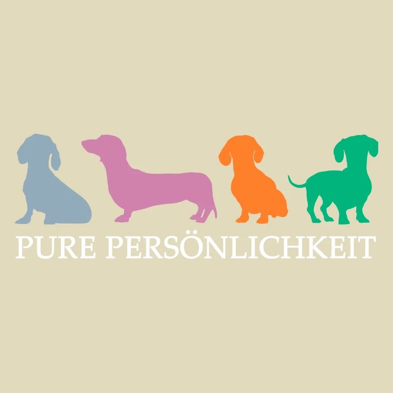 Silhouettes de teckels avec dicton de teckel
