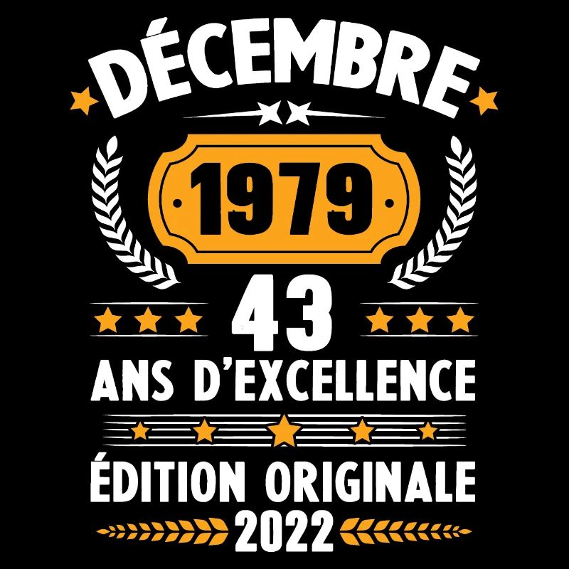 Cadeau D'anniversaire Rétro 43 Ans Décembre 1979