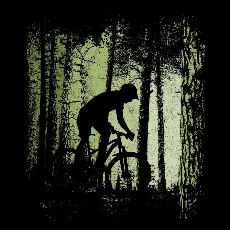 Forest Trail Bicycle Cyclist Offroad Downhill MTB