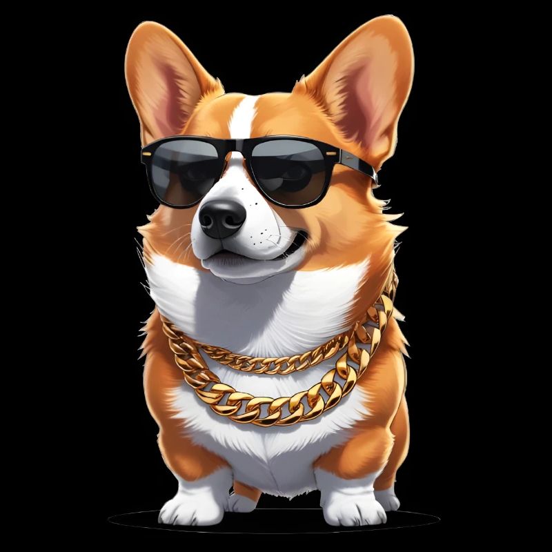 Cool corgi with sunglasses