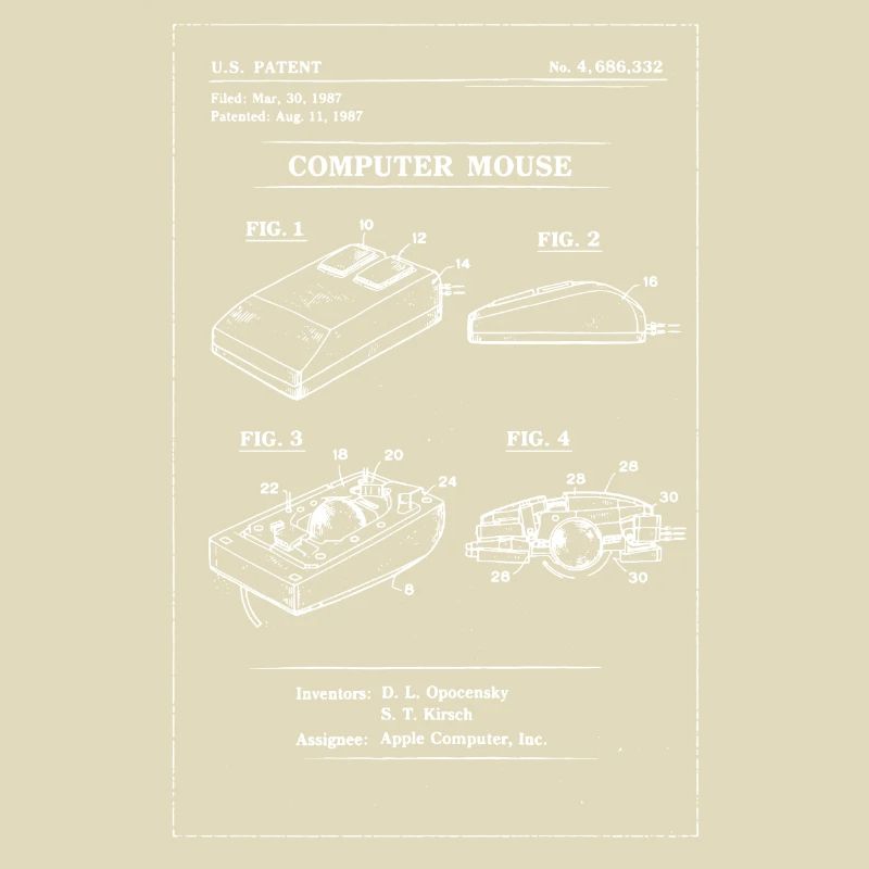 Retro-Computermaus-Bauplan