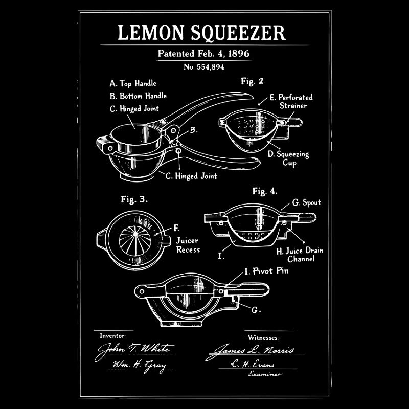 Lemon Squeezer Patent Sketch
