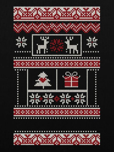 Winterwunder Muster mit Reh und Geschenk