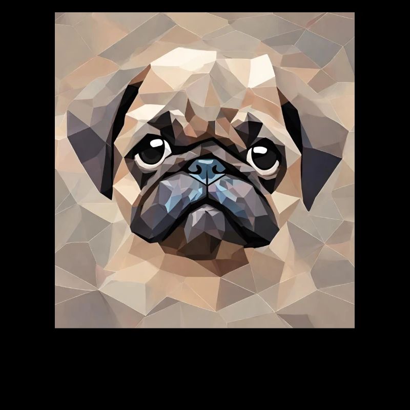 Polygonaler Mops-Blick