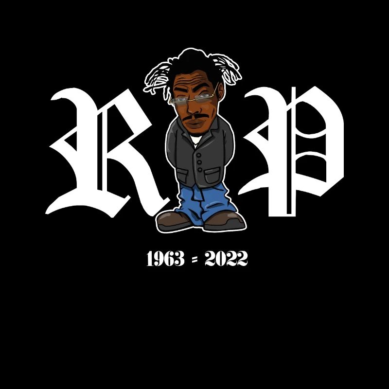 Cool R.I.P Comic Style Rapper 1963 to 2022