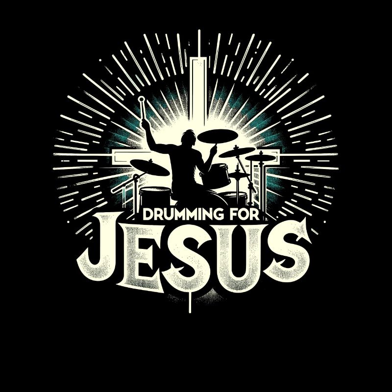 Drum Player Jesus Drum set Pick Jesus Drums Player