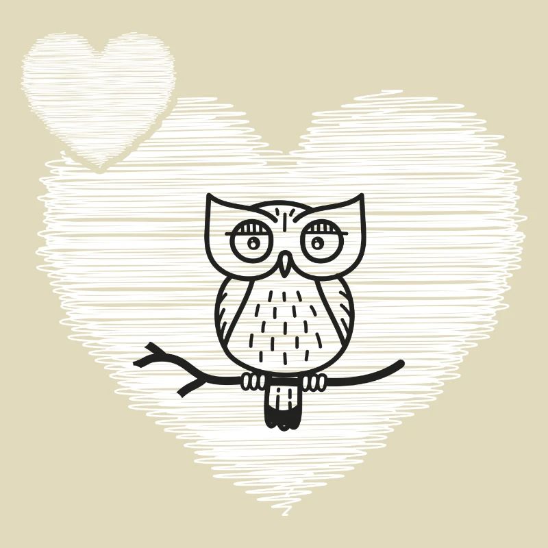 Eule "alte Eule mit Herz" Eulensammlung Eulen
