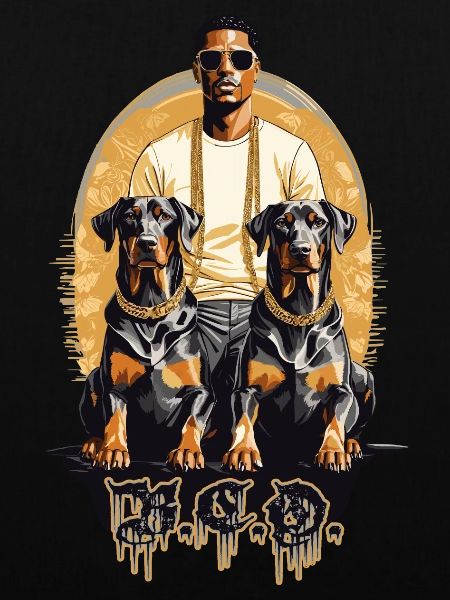 Rapper mit Dobermänner