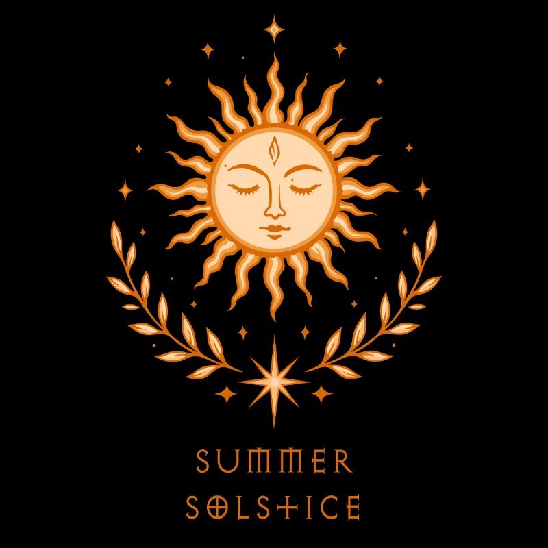 Summer Solstice Sonne – Boho Symbol
