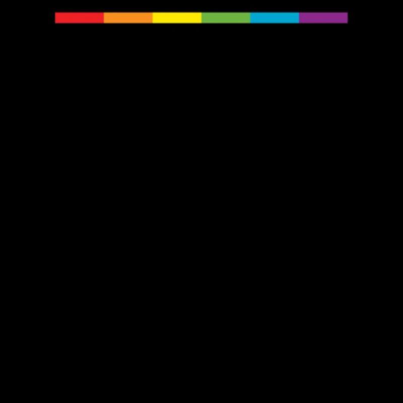 LT thin subtle modern rainbow flag on blackLesbian
