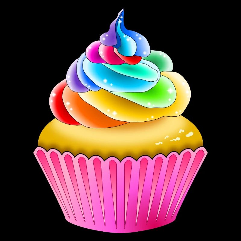 Regenbogen Muffin