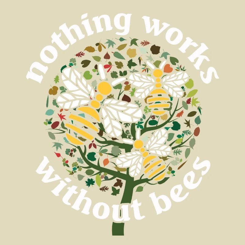 Save the bees - tree with bees
