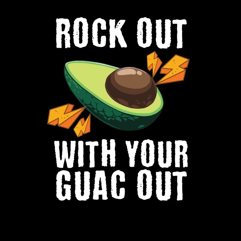 Avocado Fruit Cool Rock Out With Your Guac Out