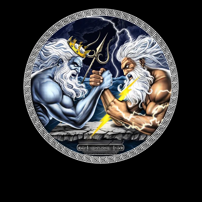 Zeus vs Poseidon Arm Wrestling