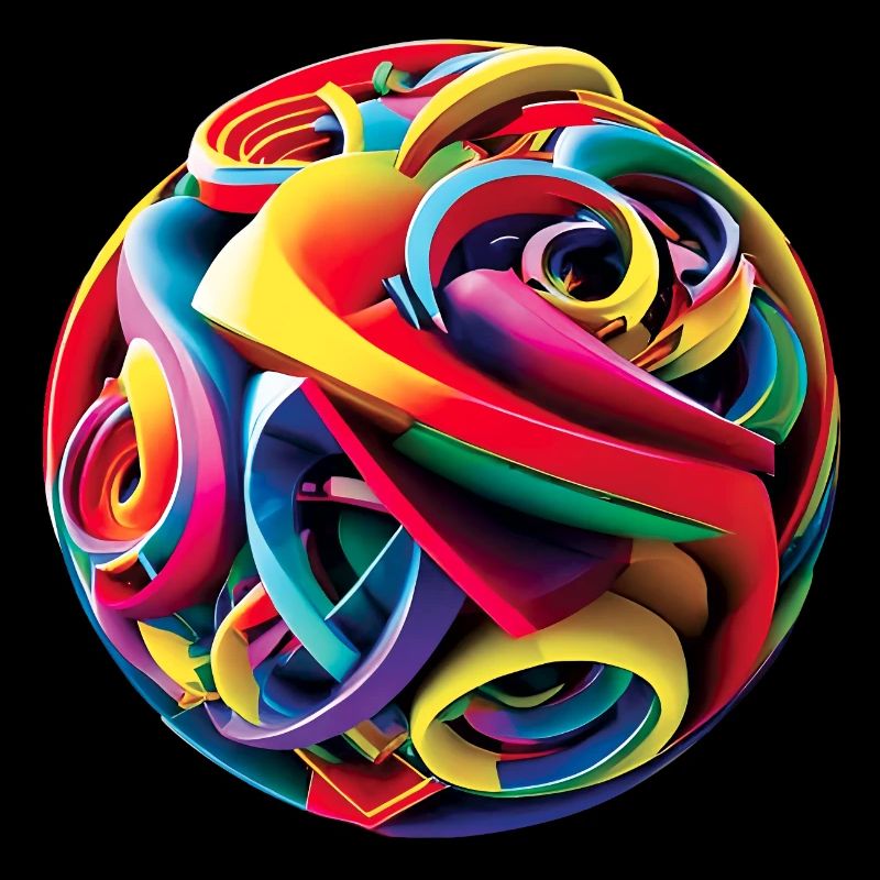 Abstrakte 3D-Graffiti-Farben