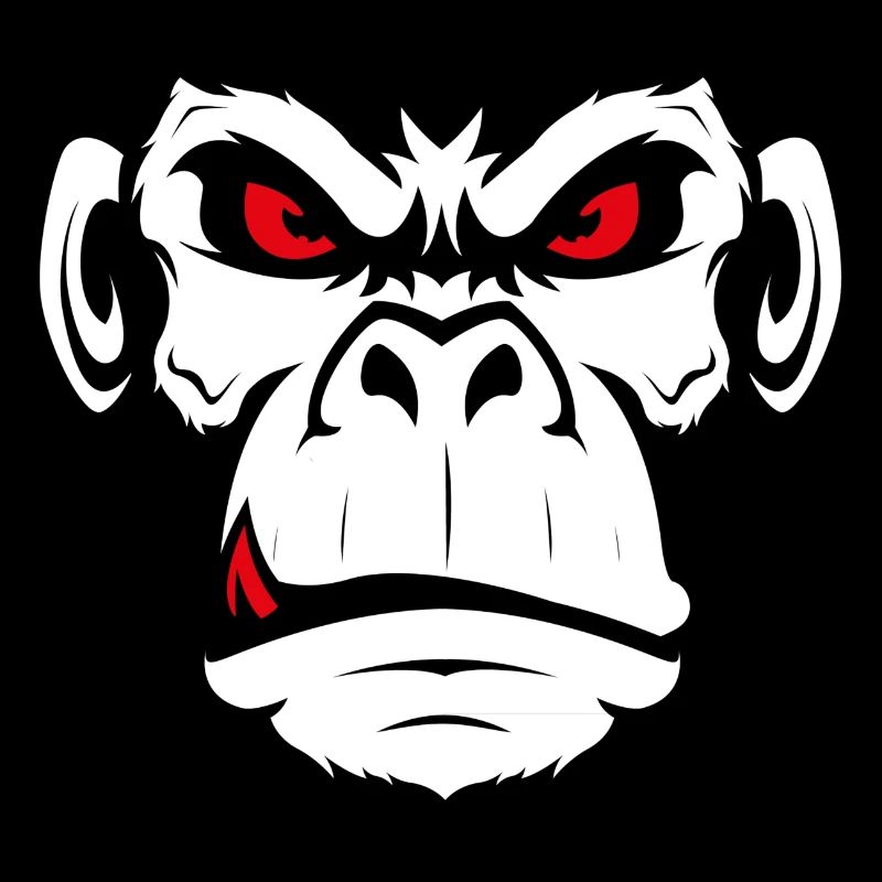 Monkey Affe Affentanz Böse Gesicht Face