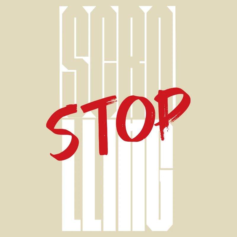 Stop Scrolling Typography design