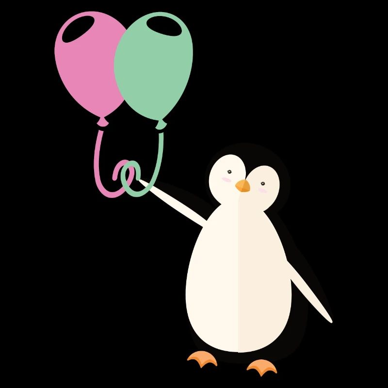 Süßer Pinguin mit Luftballon