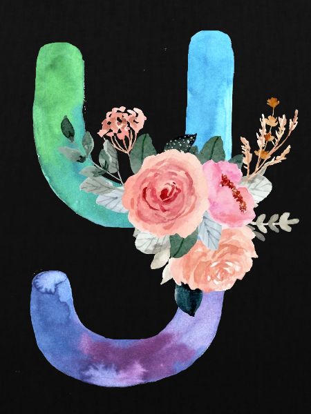 Buchstabe y Aquarell