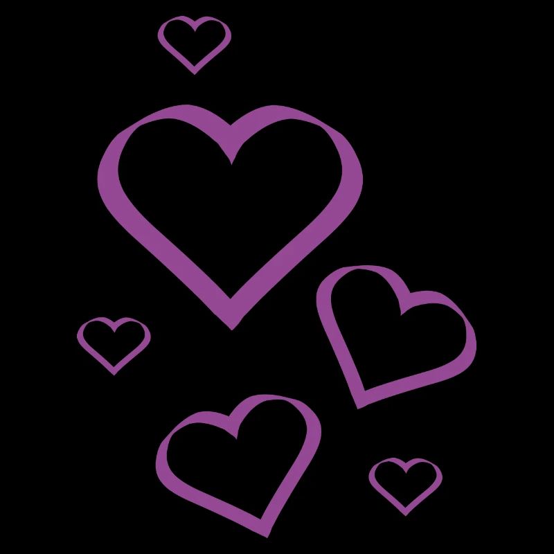 Heart Violet Violet Heart Pattern Violet