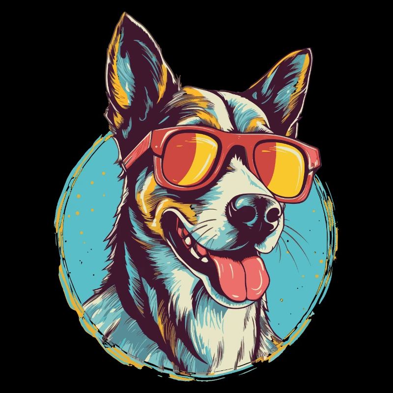 Cool dog with sunglasses
