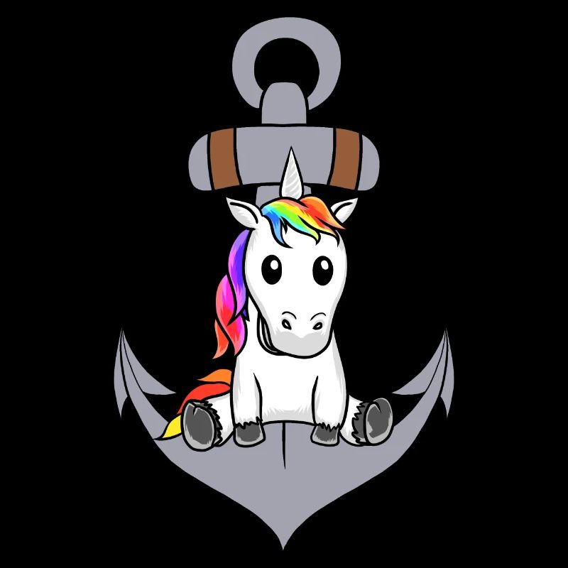 Anchor Unicorn Maritime Mythical Creature Sailor Ahoy