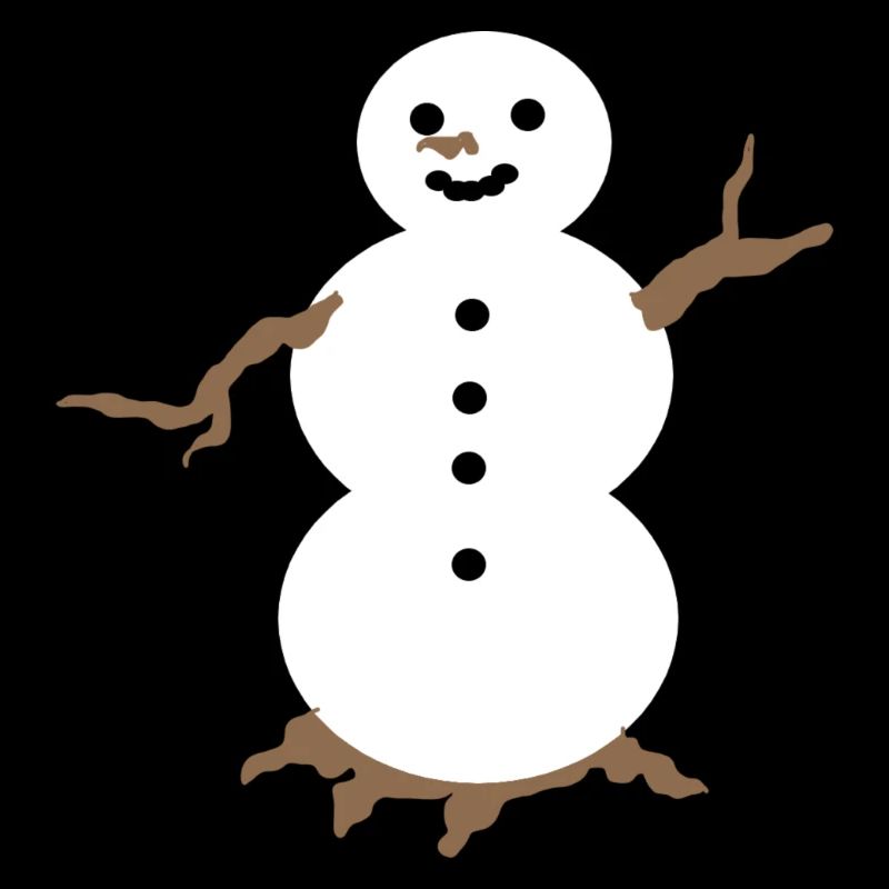Schneemann im simplen Design