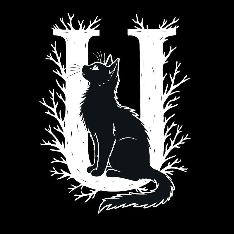 Buchstabe U mit Katze