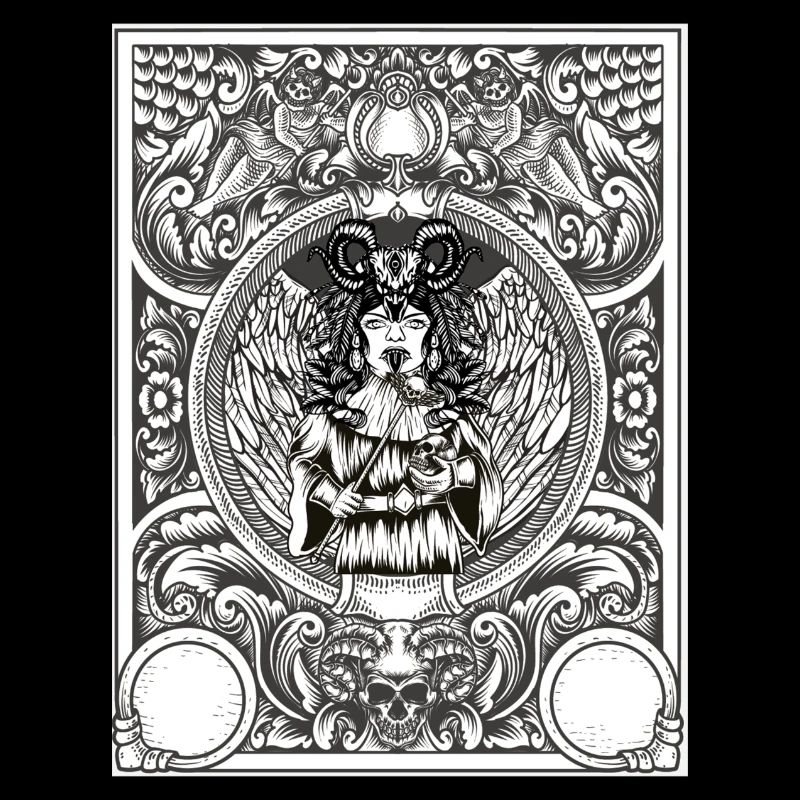 Gothic Baphomet Satanic 666 Black Metal