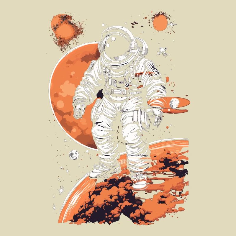 Astronaute cool dans l’espace