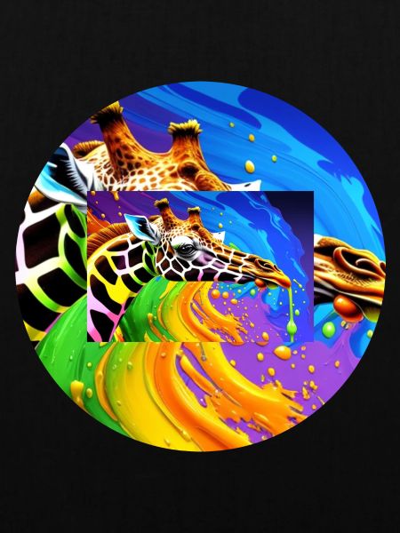 Farbenfrohe Giraffe