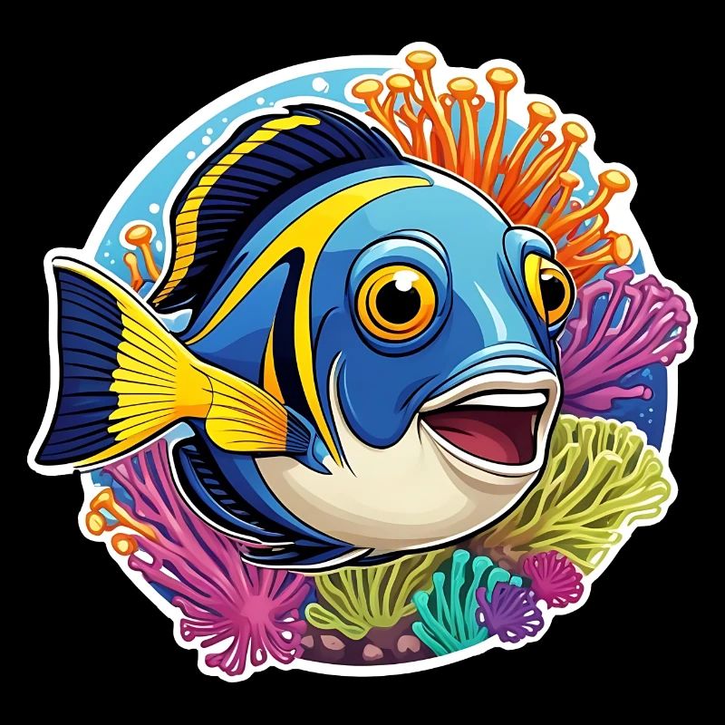 Bunter Korallenfisch und Seeanemonen