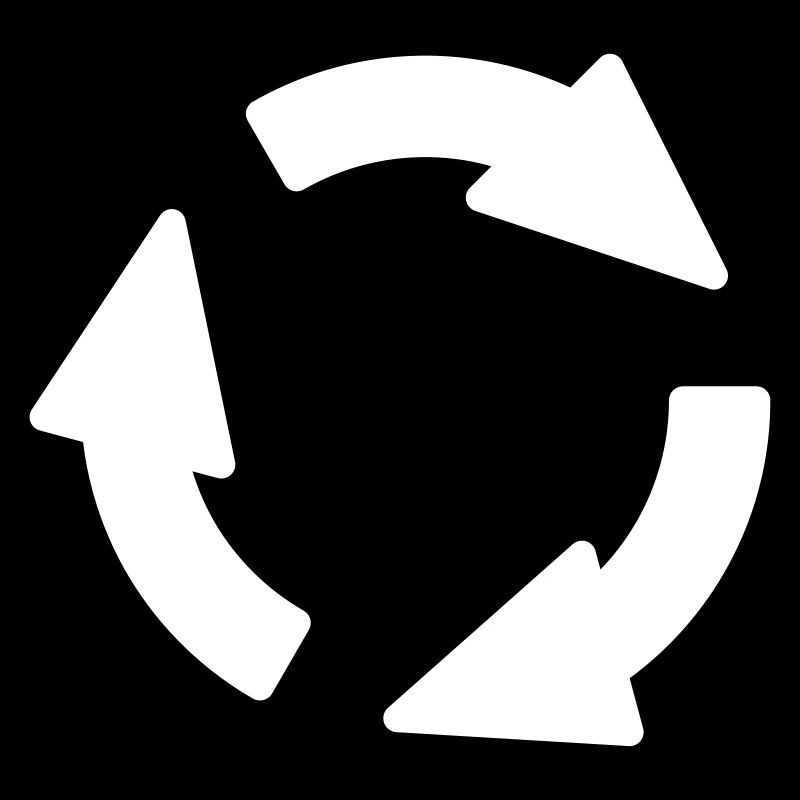 Arrows in a circle as a symbol for a cycle
