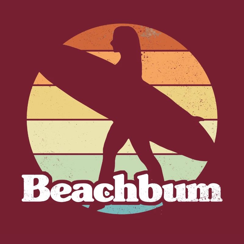 Impression de style rétro « Beachbum »
