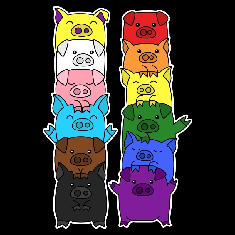 Pride Progress Flag Pig Equality