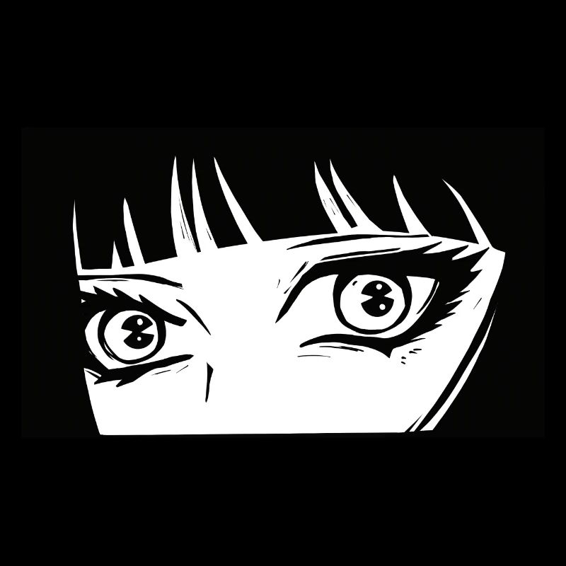 Anime Eyes Noir blanc
