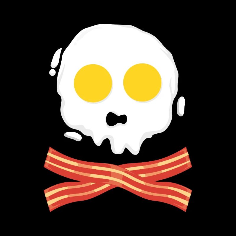 Totenkopf: Bacon & Eggs lustig Geschenkidee Pirat