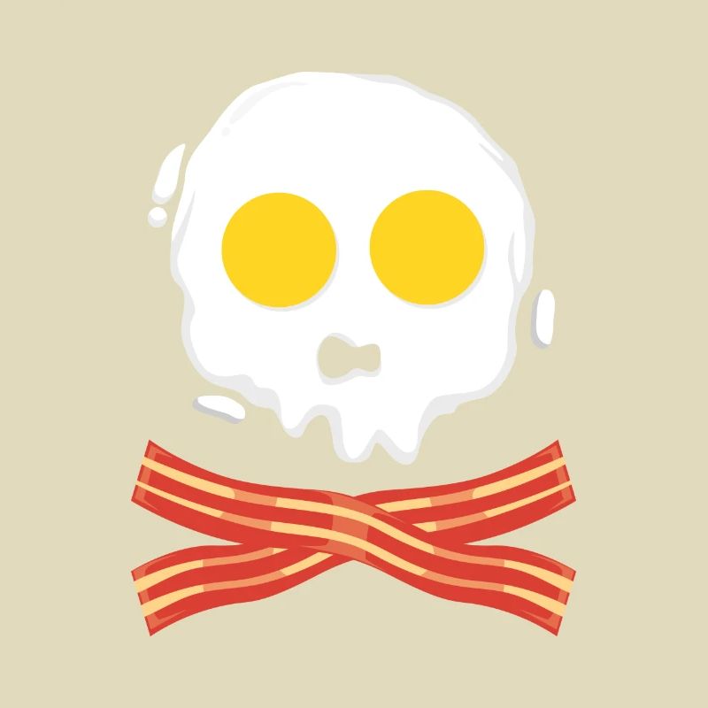 Skull: Bacon & Eggs Funny Gift Idea Pirate