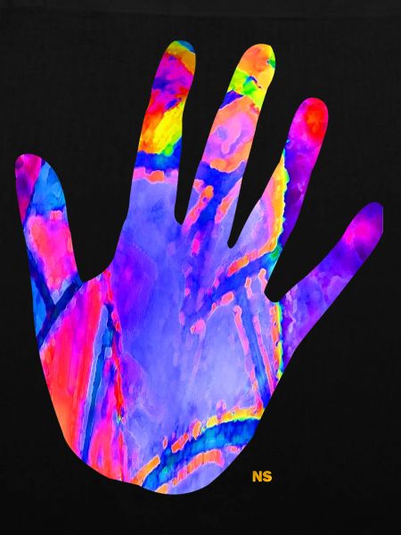 Neon hand