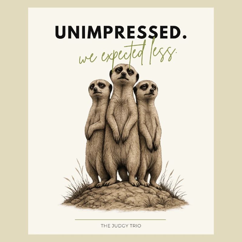 Trio de suricates peu impressionné