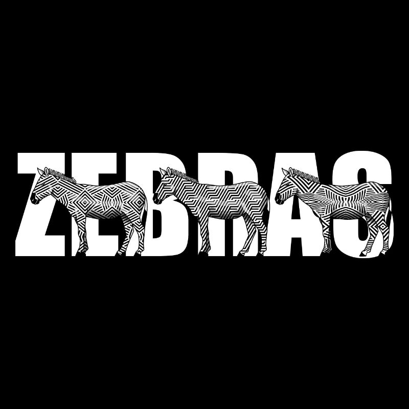 Zebras or horses with stripes