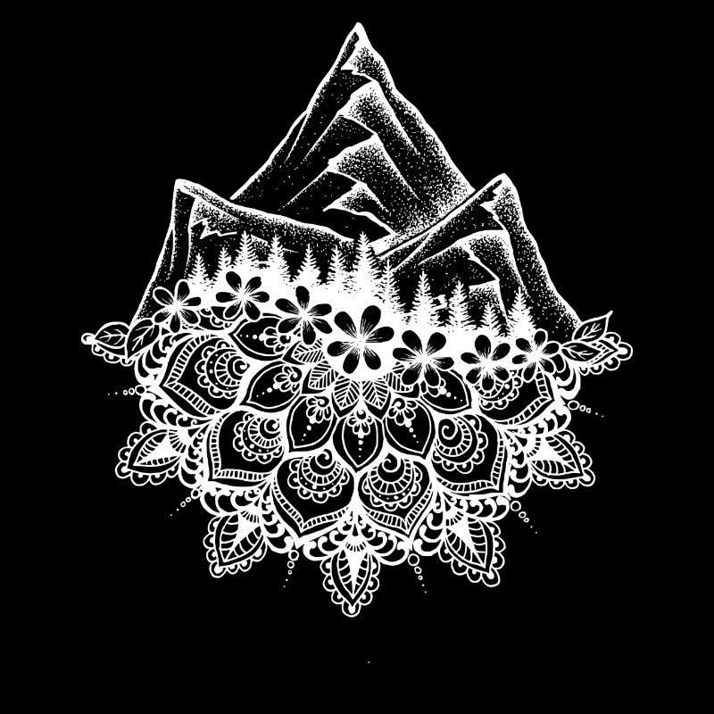 Mandala und Berge