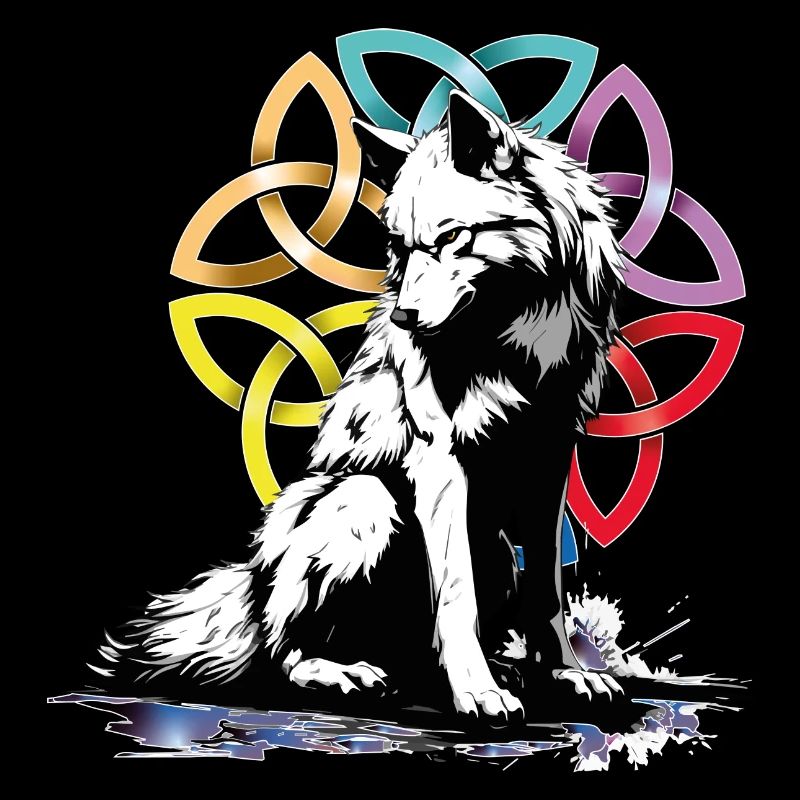 Celtic Mandala Wolf